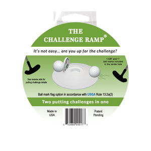 The Challenge Ramp™ Golf Putting Cup and Golf Ball Markers