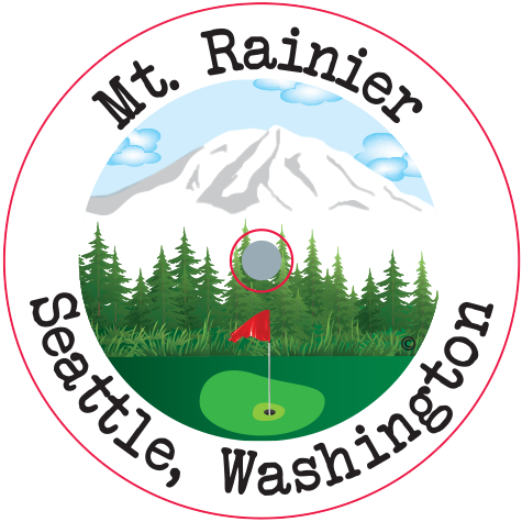 CaddyCap - Mt. Rainier Seattle Washington - Unique Golf Gifts!